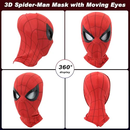 Spiderman Mask | with Moving Eyes, Jaw Motion