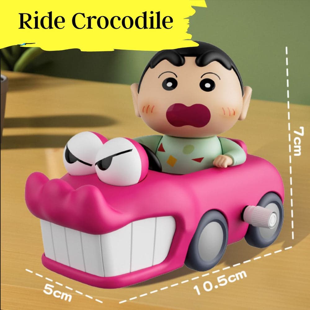 Shinchan in Crocodile Car