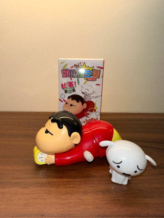 Shinchan with Shiro Moving Figure