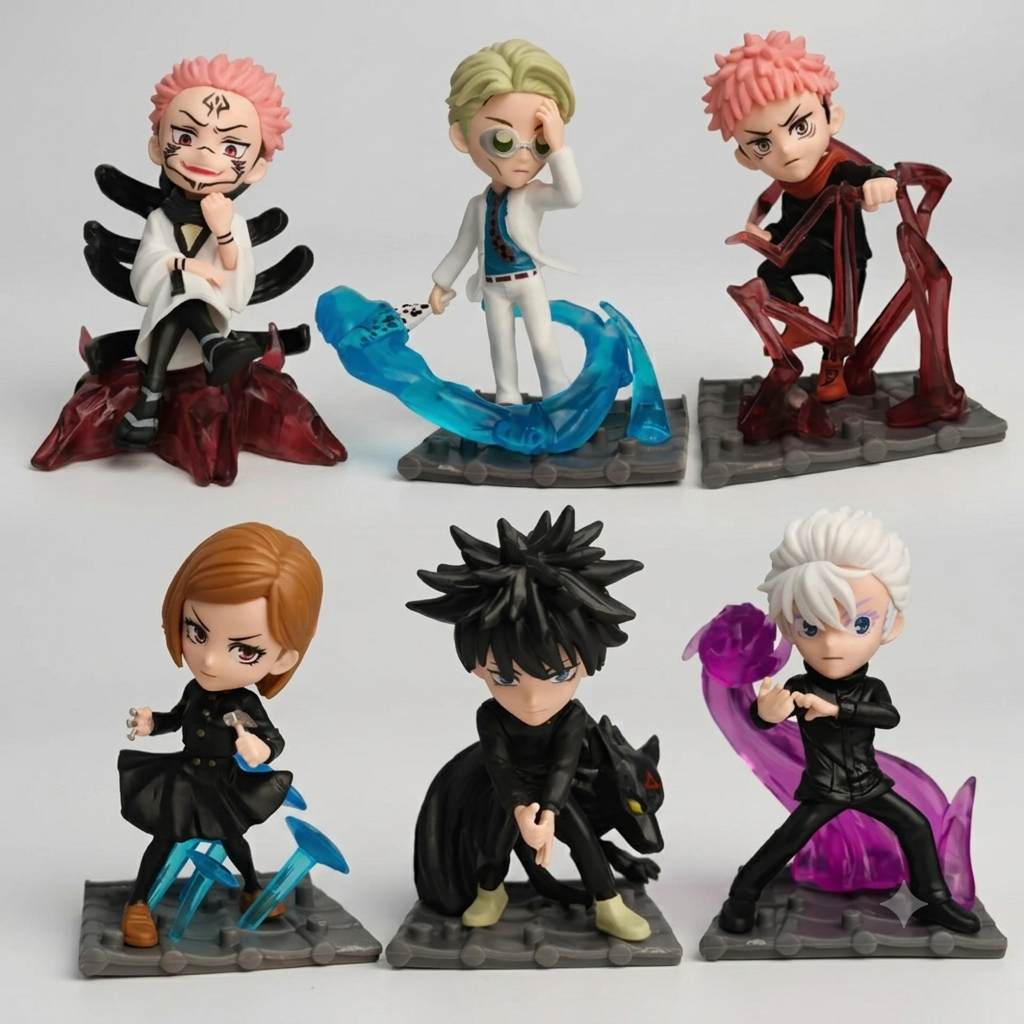 Jujutsu Kaisen Cursed Energy Battle Chibi Figure Set (Pack of 6)