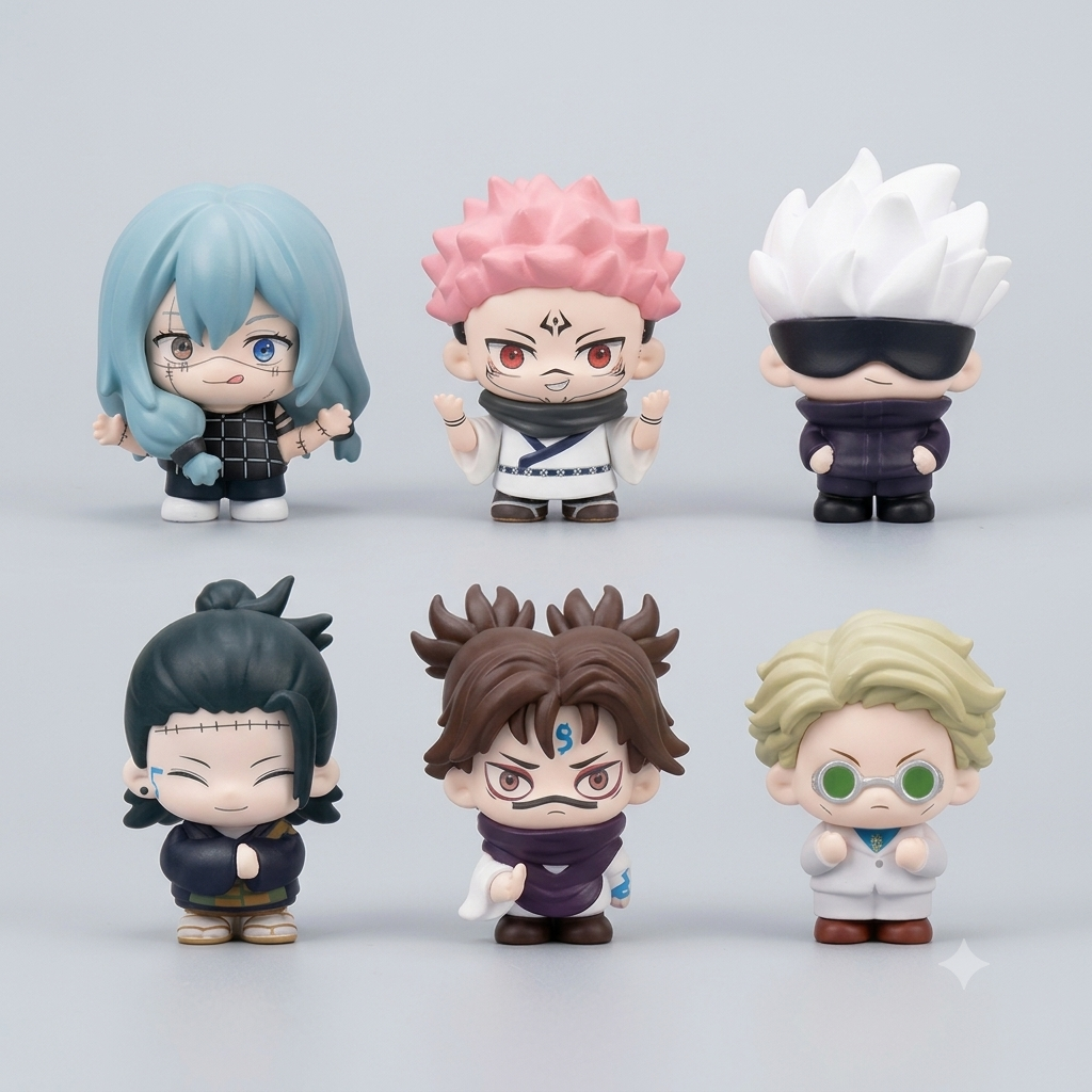 Jujutsu Kaisen Shibuya Arc Chibi Collectible Figures (Set of 6)