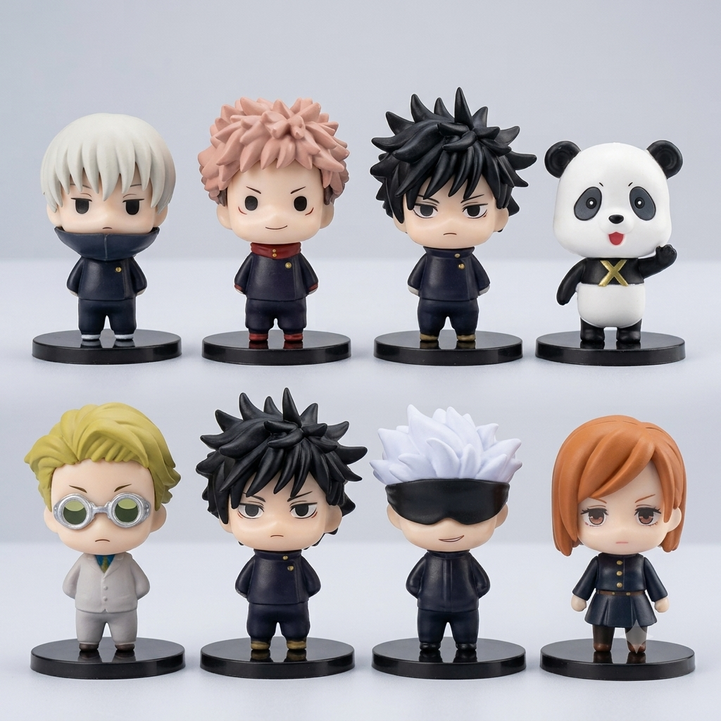 Jujutsu Kaisen Chibi Figure Collection Set - 8 Piece Pack