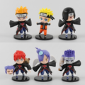 Naruto Shippuden Akatsuki Chibi Figure Collection Set 6 Pieces ( 10cms )