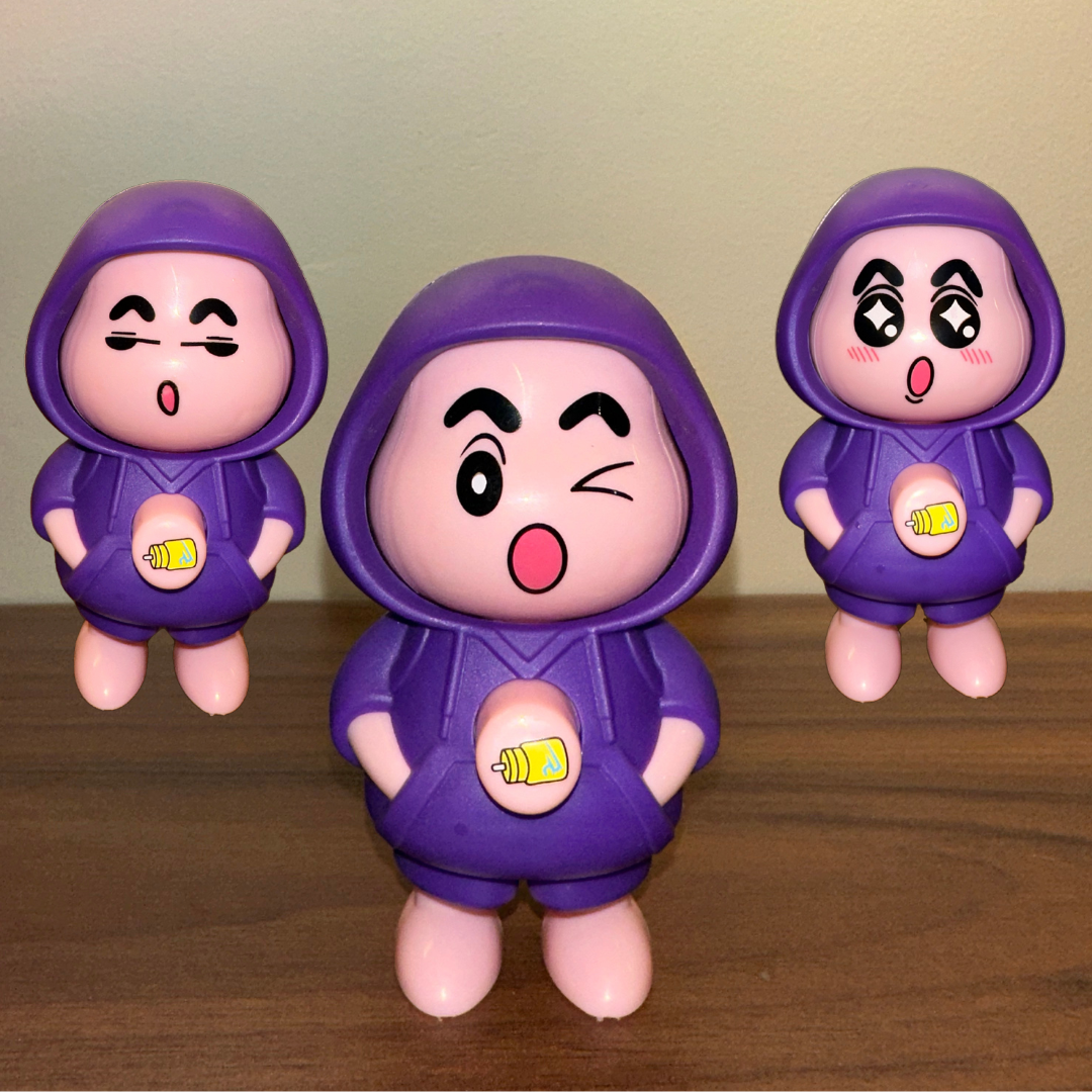 Purple Face Changing Shinchan Keychain