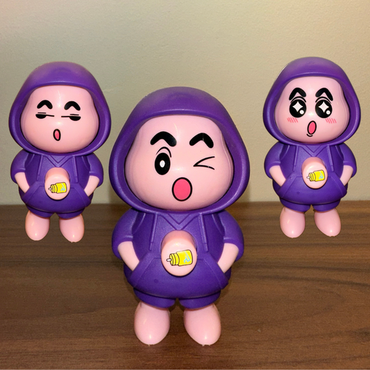 Purple Face Changing Shinchan Keychain